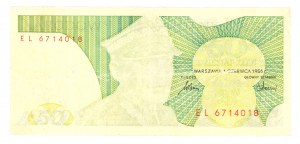 PRL, 50 złotych 1986, seria EL, DESTRUKT