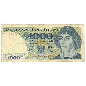 People's Republic of Poland, 1000 gold 1982, GC series