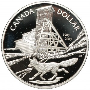 Kanada, 1 dolar 2003, 100. rocznica, kopalnia kobaltu