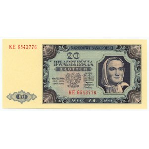 20 złotych 1948, seria KE
