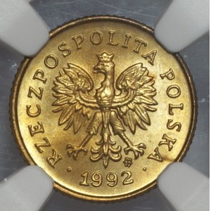 Third Republic, 1 penny 1992, NGC MS66