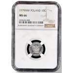 PRL, 10 groszy 1979, NGC MS 66