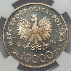 10,000 Gold 1990, Solidarity, NGC PF 66 CAMEO