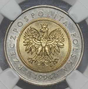Third Republic, 5 gold 1994, NGC MS 64