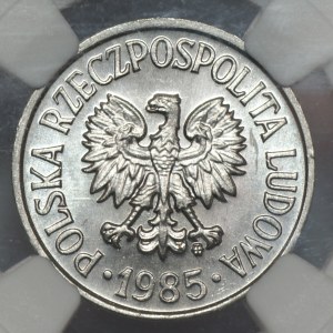 PRL, 20 groszy 1985, NGC MS 66, 2-ga max nota