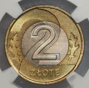 III RP, 2 gold 1994, NGC MS 66
