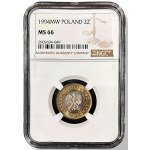 III RP, 2 złote 1994, NGC MS 66
