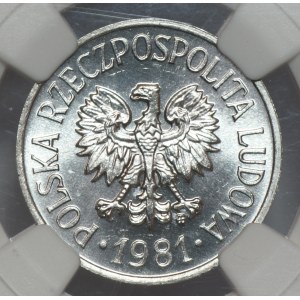 PRL, 20 groszy 1981, NGC MS 66