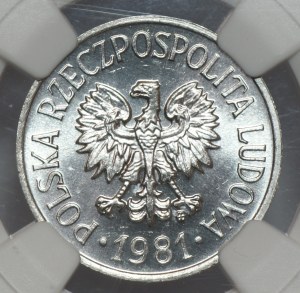 People's Republic of Poland, 20 pennies 1981, NGC MS 66