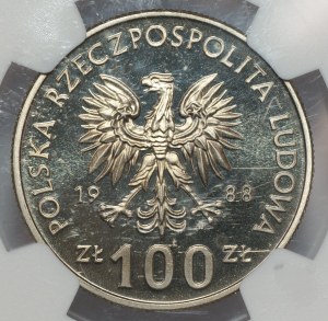 People's Republic of Poland, 100 gold 1988, NGC PF 68 CAMEO, SECOND MAX NOTA