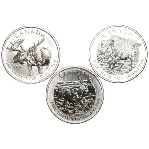 Kanada, 5 dolarów (2012-2013), zestaw 3 sztuk