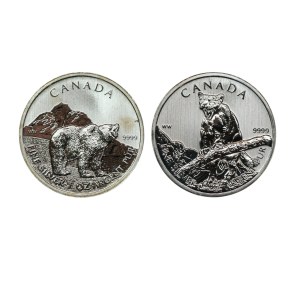 Kanada, 5 dolarów (2011-2012), zestaw 2 sztuk
