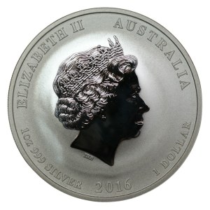 Australia, 1 dolar 2016, Rok Małpy