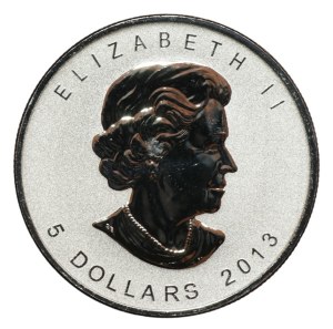 Canada, $5 2013, Maple Leaf (Snake)