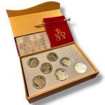 Polska, Królewska kolekcja 2007, Skarbiec Mennicy Polskiej, zestaw 7 srebrnych medali