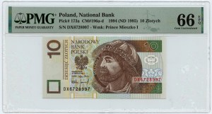III RP, 10 gold 1994, DX series, PMG 66 EPQ