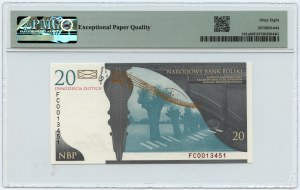 III RP, 20 gold 2009, Chopin, FC series, PMG 68 EPQ