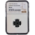 GG, 5 groszy 1939, NGC MS64