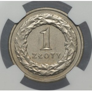 III RP, 1 złoty 1992, NGC MS 64