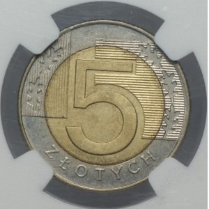 III RP, 5 złotych 1996, NGC MS 62