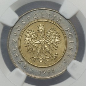 III RP, 5 złotych 1996, NGC MS 62