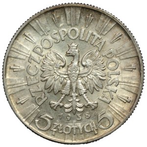 II RP, 5 zloty 1938, Józef Piłsudski