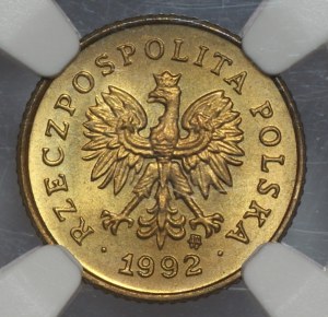 Third Republic, 1 penny 1992, NGC MS66