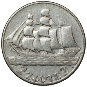 II RP, 2 złote 1936, Żaglowiec