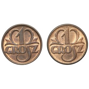 II RP, 1 penny 1939, set of 2 pieces