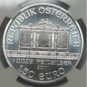 Austria, 1,5 euro 2011, Filharmonia Wiedeńska, NGC MS 67