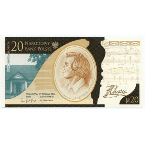 III RP, 20 złotych 2009, seria FC, Fryderyk Chopin