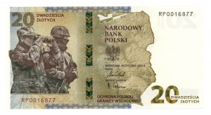 III RP, 20 gold 2022, RP series, Protecting Poland's eastern border
