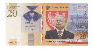 Third Republic, 20 zloty 2021, LK series, Lech Kaczynski