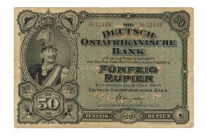 German East Africa, 50 rupees 1905