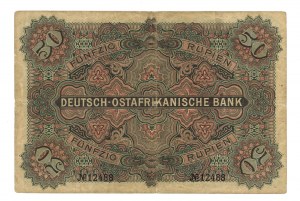 German East Africa, 50 rupees 1905