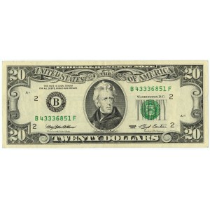 USA, 20 dolarów 1993, seria B
