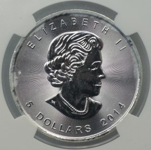Canada, $5 2014, Maple Leaf, NGC MS 68