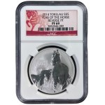 Tokelau, 5 dolarów 2014, Rok konia, NGC PF 69