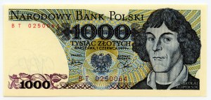 People's Republic of Poland, 1000 gold 1979, BT series