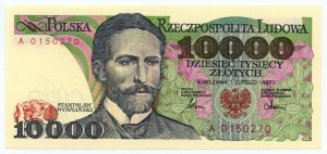 People's Republic of Poland, 10,000 zloty 1987, series A