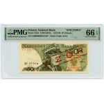 PRL, 50 złotych 1988, seria GB, WZÓR 0740*, PMG 66 EPQ