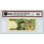 PRL, 50 złotych 1975, seria F, PCGS 66 EPQ