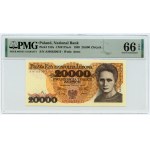 PRL, 20.000 złotych 1989, seria AM, PMG 66 EPQ