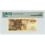PRL, 20.000 złotych 1989, seria AM, PMG 66 EPQ