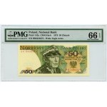 PRL, 50 złotych 1975, seria BR, PMG 66 EPQ