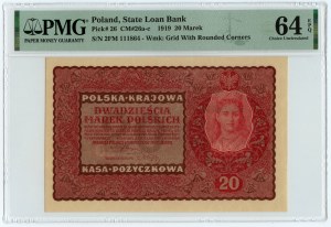 20 Polish marks 1919, 2nd Series FM, PMG 64 EPQ