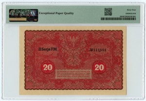 20 Polish marks 1919, 2nd Series FM, PMG 64 EPQ