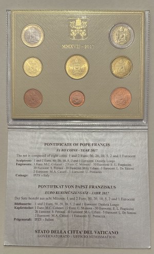 Vatican City, 2017 Euro coin set, Pontificate of Pope Francis