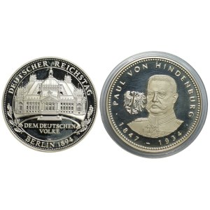 Niemcy, srebrne medale (1993-1996), Ag999, zestaw 2 sztuk
