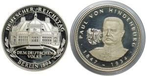 Germany, silver medals (1993-1996), Ag999, set of 2 pieces